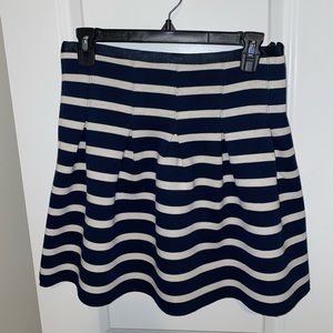 Navy and White striped Gap skirt size small